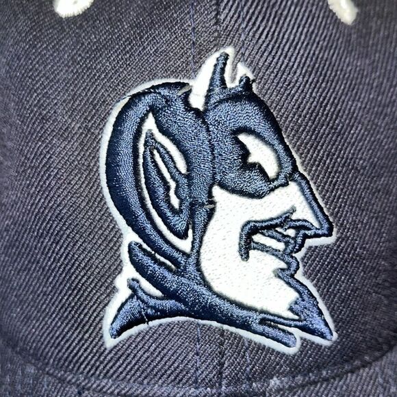 Vintage Old Duke Blue Devils made in USA Fitted Wool worn hat Cap retro style - Picture 2 of 6
